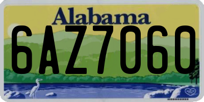 AL license plate 6AZ7060