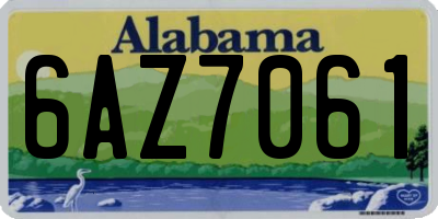 AL license plate 6AZ7061