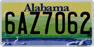 AL license plate 6AZ7062