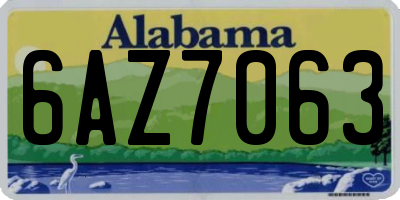 AL license plate 6AZ7063