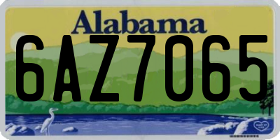 AL license plate 6AZ7065