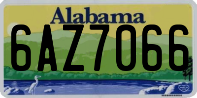 AL license plate 6AZ7066