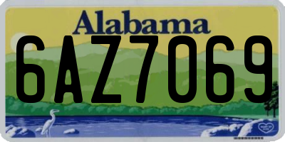 AL license plate 6AZ7069