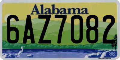 AL license plate 6AZ7082