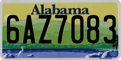 AL license plate 6AZ7083