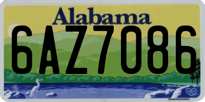 AL license plate 6AZ7086