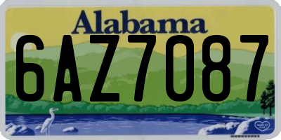 AL license plate 6AZ7087