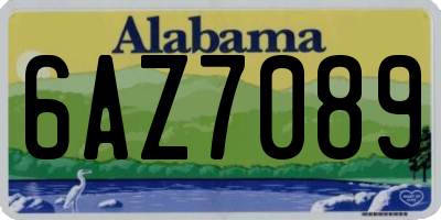 AL license plate 6AZ7089