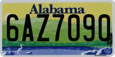 AL license plate 6AZ7090