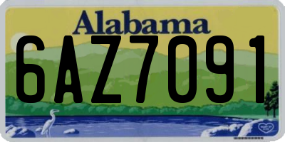 AL license plate 6AZ7091