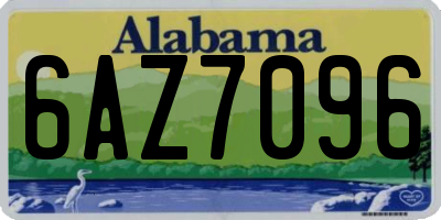 AL license plate 6AZ7096