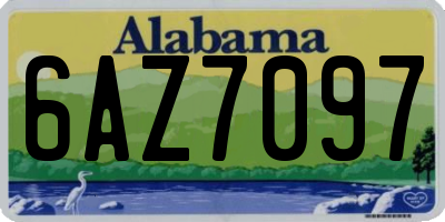 AL license plate 6AZ7097