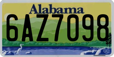 AL license plate 6AZ7098