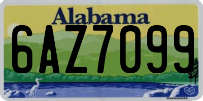 AL license plate 6AZ7099