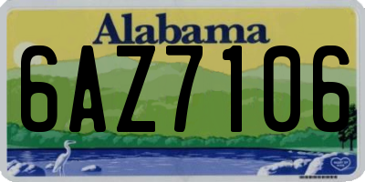 AL license plate 6AZ7106