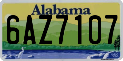 AL license plate 6AZ7107
