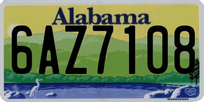 AL license plate 6AZ7108