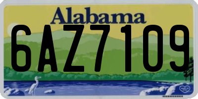 AL license plate 6AZ7109
