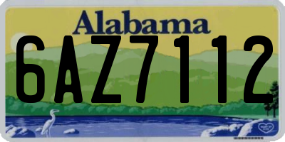 AL license plate 6AZ7112