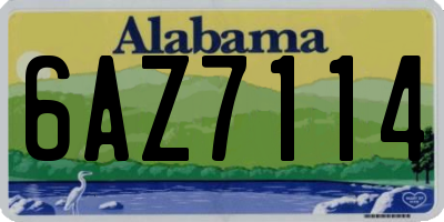 AL license plate 6AZ7114
