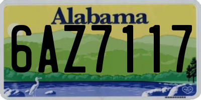 AL license plate 6AZ7117