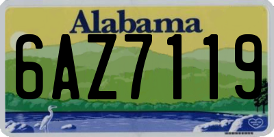 AL license plate 6AZ7119