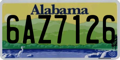 AL license plate 6AZ7126