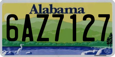 AL license plate 6AZ7127