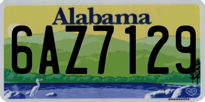 AL license plate 6AZ7129