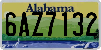 AL license plate 6AZ7132