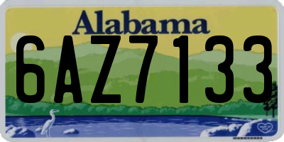 AL license plate 6AZ7133