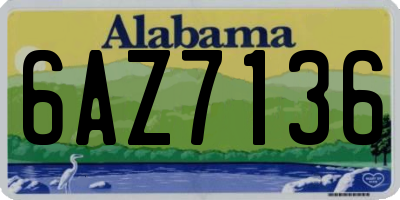 AL license plate 6AZ7136