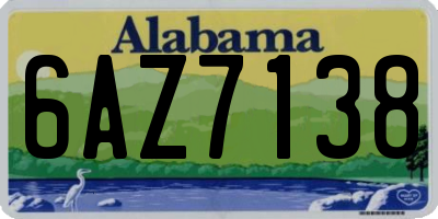 AL license plate 6AZ7138