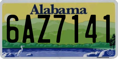 AL license plate 6AZ7141