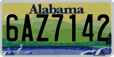 AL license plate 6AZ7142