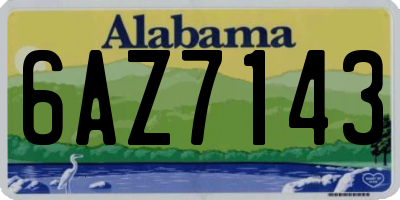 AL license plate 6AZ7143