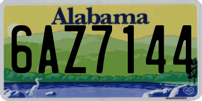 AL license plate 6AZ7144
