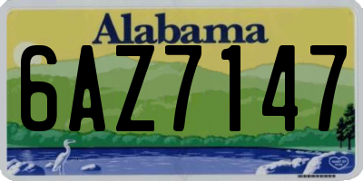 AL license plate 6AZ7147