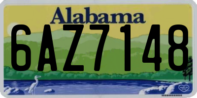 AL license plate 6AZ7148