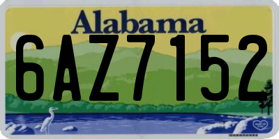 AL license plate 6AZ7152