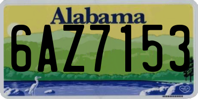 AL license plate 6AZ7153