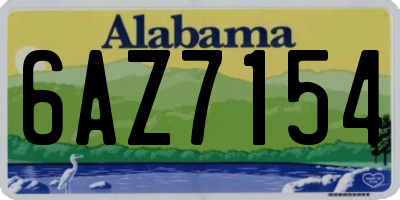 AL license plate 6AZ7154