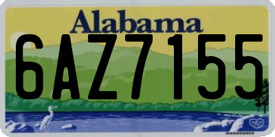 AL license plate 6AZ7155