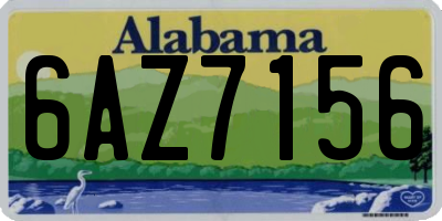 AL license plate 6AZ7156