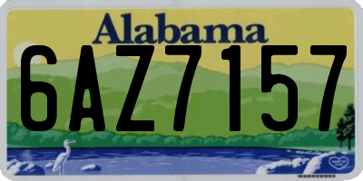 AL license plate 6AZ7157