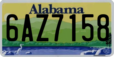 AL license plate 6AZ7158