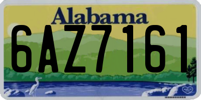 AL license plate 6AZ7161