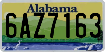 AL license plate 6AZ7163