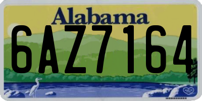 AL license plate 6AZ7164