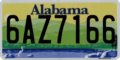AL license plate 6AZ7166